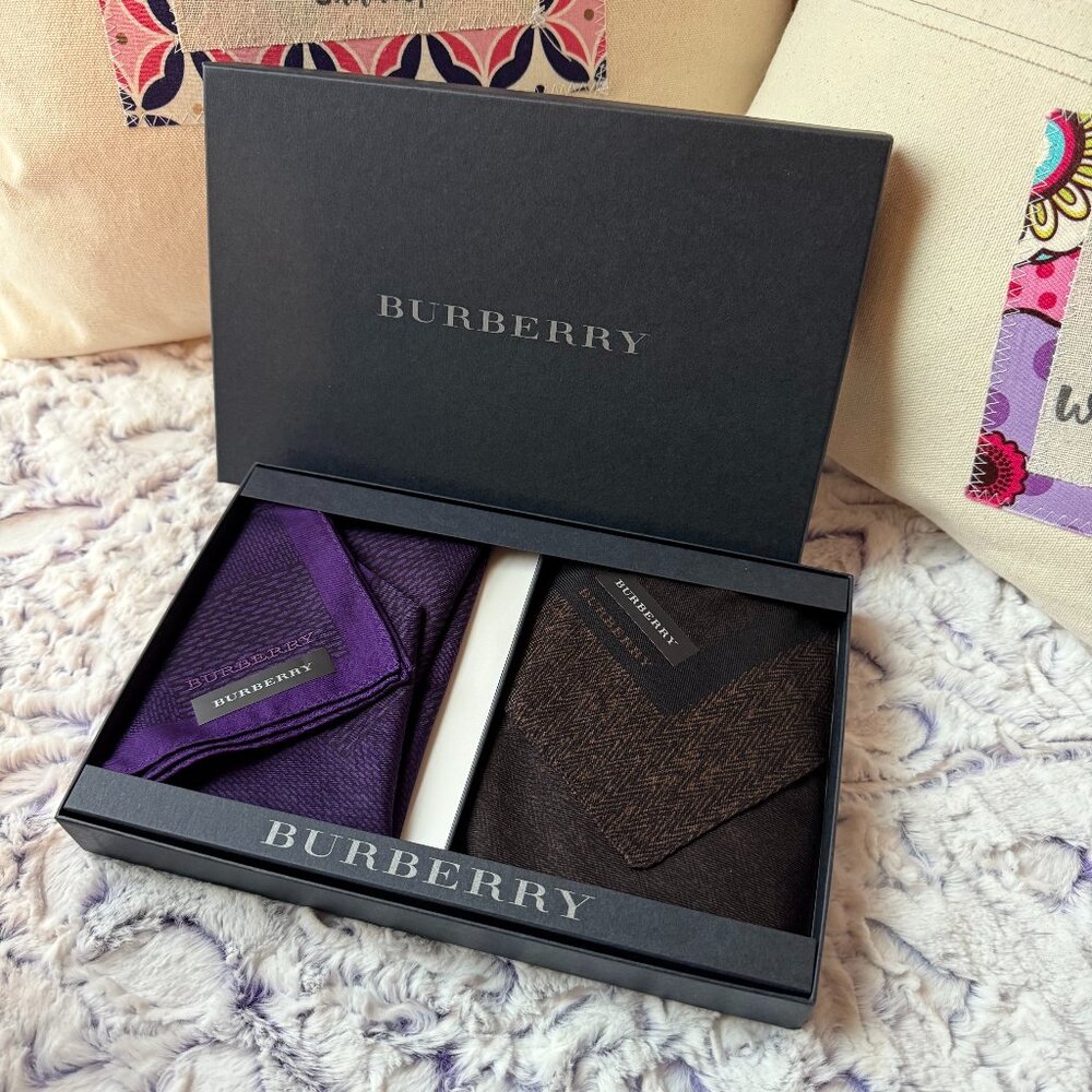NIB Burberry Handkerchief - Set of 2